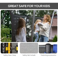 Homcom  8ft Trampoline Replacement Net, Black(m-5)