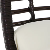 Outsunny rotan fauteuil in druppelvorm 101 cm x 89 cm x 156 cm(m-8)