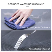 PawHut® Leżanka dla psa Legowisko Łóżko Miejsce do spania dla kota składana szara(m-6)