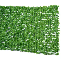 Outsunny Kunsthaag wanddecoratie privacy haag planten haag lichtgroen(m-7)