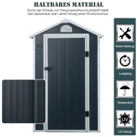 Dom Ogrodowy Outsunny z Wentylacją, Szary(m-5)