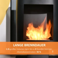 HOMCOM ethanol haard bio-46.5 cm x 53 cm x 65 cm(m-6)