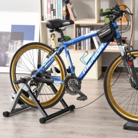 HOMCOM Turbo Trainer Magnetic Bike Trainer Indoor Exercise Bike Trainer Stand Magnetic Resistance Bicycle Training Stand for Mountain & Road Bikes 26'' to 28'' and 700C Wheels, Sliver(m-2)