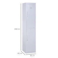 Vinsetto 1.8m Lockable Office Cabinet Storage Cold Rolled Steel w/ Shelves Grey(m-3)