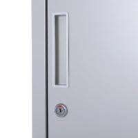 Vinsetto 1.8m Lockable Office Cabinet Storage Cold Rolled Steel w/ Shelves Grey(m-7)