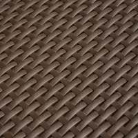 Outsunny Masa de Gradina in PE Rattan, Maro, 56x56x44.5cm(m-7)