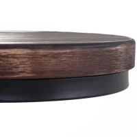 Homcom Scaunel Stil Industrial din Lemn de Pin si Metal(m-10)