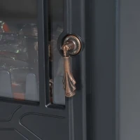 HOMCOM Lareira Elétrica com Efeito de Chama Realista Potência 900W/1800W para Ambientes entre 18-24m² 36x25,5x41,5cm Preto(m-9)