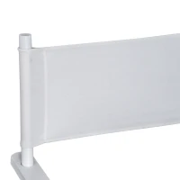 Homcom Scaun de Regizor Rabatabil Fabricat din Lemn de Oxford Alb 56x46x88cm(m-9)