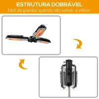 Outsunny Aquecedor Elétrico de Exterior para Chapéu de Sol Ø25-58mm com Potência e Ângulo Ajustável 100x100x8,5cm Preto(m-5)
