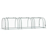 Outsunny PVC Transparent Greenhouse, Steel Frame, L size(m-1)