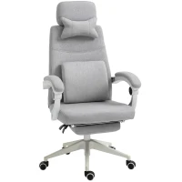 Vinsetto Scaun Birou Gri – Reglabil si Rotativ Ergonomic(m-1)