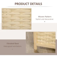 HOMCOM Separator de interior din lemn si bambus, perete de separare pliabil pentru casa si birou, inaltime 170 cm, maro(m-6)