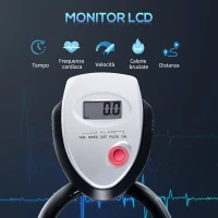 HOMCOM Cyclette Professionale con Schermo LCD, Volano 10kg e Resistenza Magnetica Regolabile, Nera e Gialla(m-4)