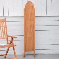 Outsunny Set de 2 garduri de gradina extensibile din lemn, gard de gradina pentru exterior, 150x30x148 cm, portocaliu(m-7)