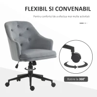 Vinsetto Scaun de Birou Ergonomic Pivotant Inaltime Reglabila(m-6)