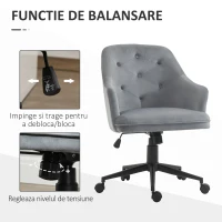 Vinsetto Scaun de Birou Ergonomic Pivotant Inaltime Reglabila(m-5)