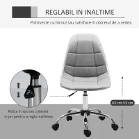 Vinsetto scaun rotativ, ergonomic, 59x59x81-91cm gri(m-4)