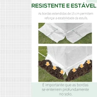 Outsunny Cobertura de Estufa de Túnel 6x3x2m Cobertura de Substituição de Estufa com 12 Janelas e Portas Enroláveis Branco(m-5)