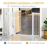 PawHut Poarta Caini – Extensibila cu inchidere Automata(m-5)