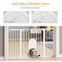 PawHut Poarta Caini – Extensibila cu inchidere Automata(m-6)