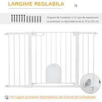 PawHut Poarta Caini – Extensibila cu inchidere Automata(m-7)