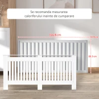 Homcom Masca Calorifer 172×19×81 cm – MDF Alb, Design Elegant & Practic(m-5)