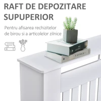 Homcom Masca Calorifer 172×19×81 cm – MDF Alb, Design Elegant & Practic(m-7)