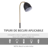 Lampa de podea HOMCOM, 43x28x160 cm, negru(m-6)