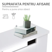 HOMCOM Masca Calorifer 78×82×19 cm – Lemn Alb cu Grilaj Decorativ(m-5)