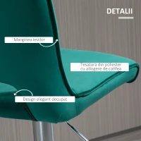 HOMCOM set 2 scaune de bar, inalte, 41x51x97-117cm(m-7)