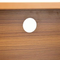 HOMCOM Dulap de perete pentru televizor cu design lucios si dulapuri inchise, PAL, 160x35x30 cm, maro si negru(m-9)