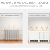 HOMCOM Mobilier Calorifer cu Lamele si Rafturi Supeiroare MDF PAL aspect Lemn(m-4)