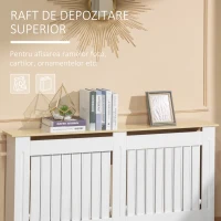HOMCOM Mobilier Calorifer cu Lamele si Rafturi Supeiroare MDF PAL aspect Lemn(m-6)