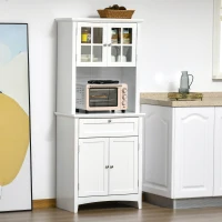 Homcom Dulap inalt 68×40×164 cm – Compartimente si Rafturi pentru Bucatarie(m-2)