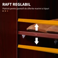 Homcom Dulap Pantofi 83×30×90 cm – Lemn, 12 Perechi, Culoare Cafenie(m-5)