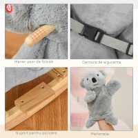HOMCOM Balansor Koala pentru copii 18-36 Luni in Peluche 60x33x50cm(m-6)