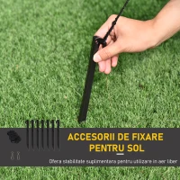 HOMCOM Mos Craciun gonflabil pe Snowmobil cu Lumini LED Integrate pentru Exterior(m-7)