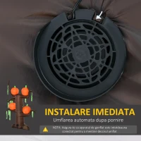 Homcom Gonflabil pentru Halloween cu Forma de Copac Infestat cu Fantome si Bostani cu Lumini Led 240cm(m-6)