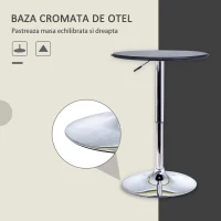 Homcom Masuta Bar Rotunda – Reglabila & Rotativa 360°(m-6)