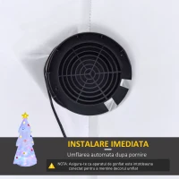 HOMCOM Brad de Craciun Alb gonflabile Impermeabil LED Lumini 100x100x245cm(m-7)