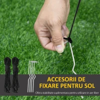 Homcom Gonflabil pentru Halloween cu Forma de Copac Infestat cu Fantome si Bostani cu Lumini Led 240cm(m-7)