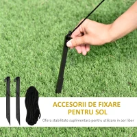 HOMCOM Mos Craciun gonflabil pe Elicopter cu Lumini LED Integrate pentru Exterior(m-7)