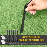 HOMCOM Mos Craciun gonflabil pe Motocicleta cu Lumini LED Integrate pentru Exterior(m-6)