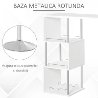 HomCom masa inalta de bucatarie, cu 3 rafturi, 113x40x105cm(m-6)