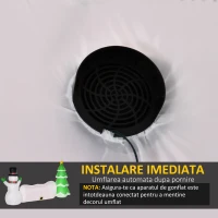 Homcom Brad de Craciun Gonflabil LED Verde, 65x75x150cm(m-6)