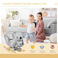 HOMCOM Balansor Koala pentru copii 18-36 Luni in Peluche 60x33x50cm(m-4)