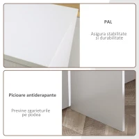 HOMCOM birou unghiular cu forma L, 117x82x74 cm, alb(m-7)