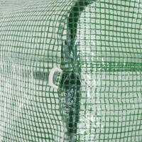 Outsunny Sera Tunel de Exterior cu Copertina din PE, Usa cu Fermoar si 6 Ferestre, Verde(m-10)