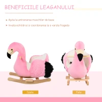 HOMCOM balansoar copii, forma flamingo, 60x33x52 cm(m-5)
